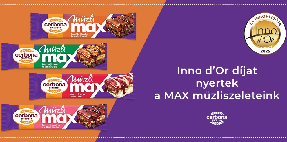 Inno d'Or - Év innovációja <br> díjazott <br> a Cerbona Max termékcsalád