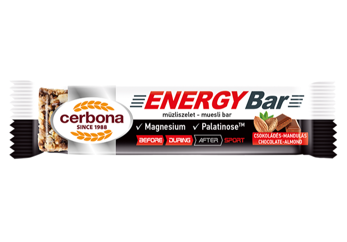 Chocolate-almond energy muesli bar