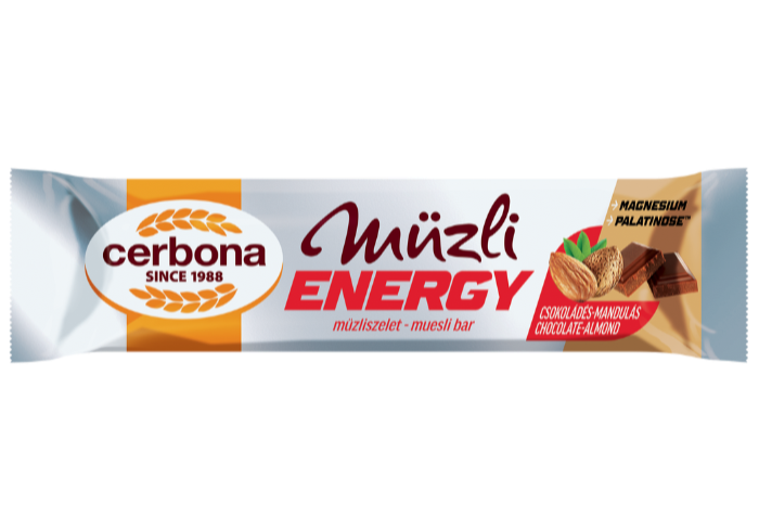 Chocolate-almond energy muesli bar