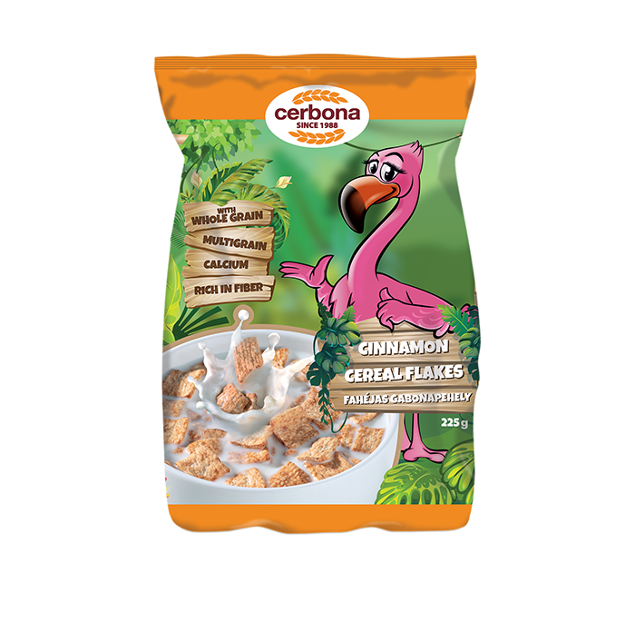 Cinnamon cereal flakes with calcium