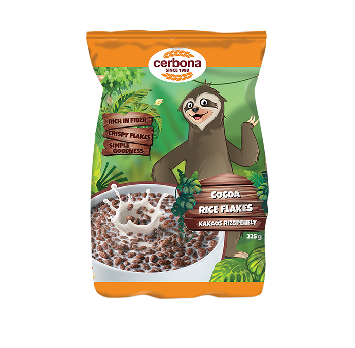 Cocoa rice flakes