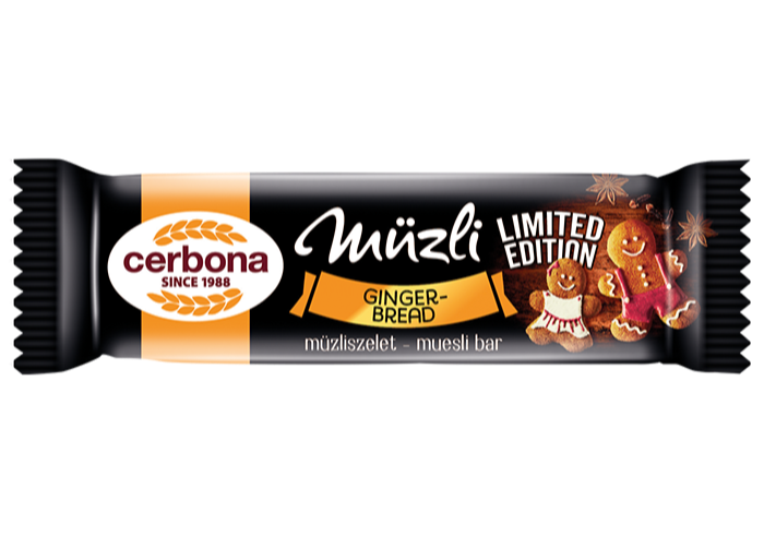 Cerbona Baton muesli cu aromă de turtă dulce cu talpă acoperită cu aromă de cremă