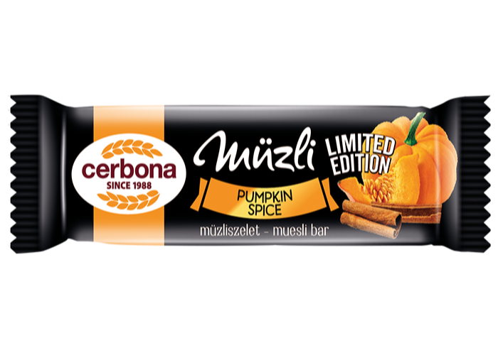 Cerbona baton muzli cu dovleac picant 