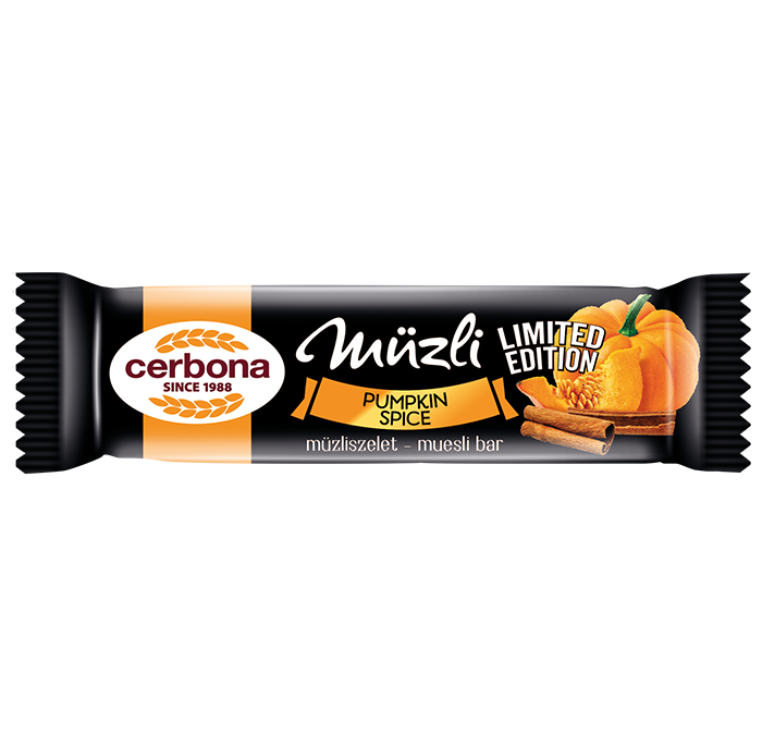 Cerbona baton muzli cu dovleac picant 