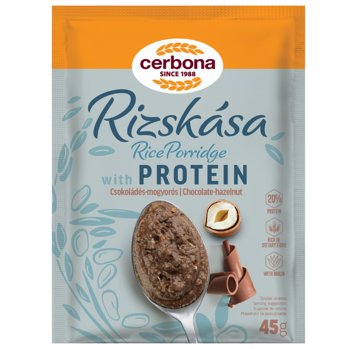 Csokoládés-mogyorós protein rizskása 