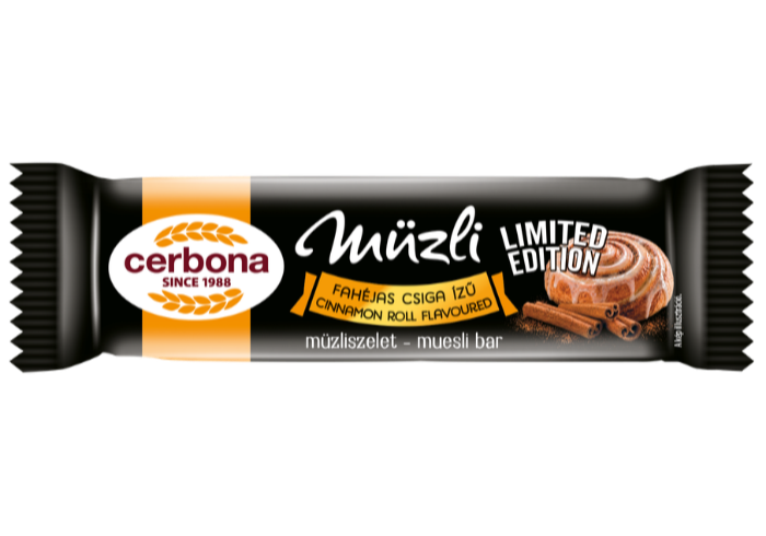 Cinnamon roll flavoured muesli bar 