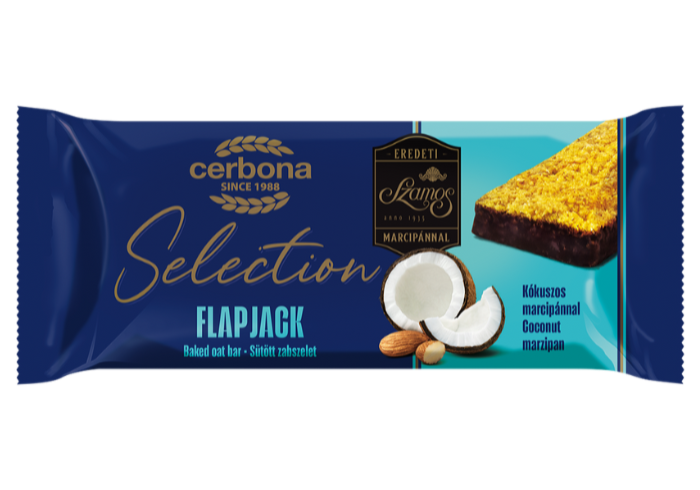 Fulgi de ovăz flapjack cu marțipan de nucă de cocos