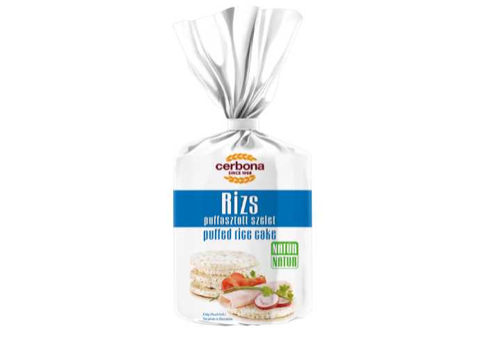 Puffed rice cake, natur