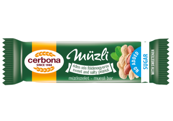 Sweet and salty peanut muesli bar