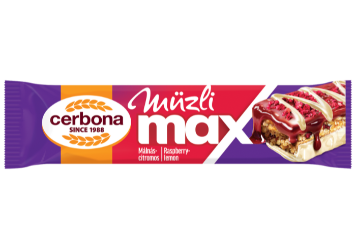 Muesli MAX cu zmeură și lămâie