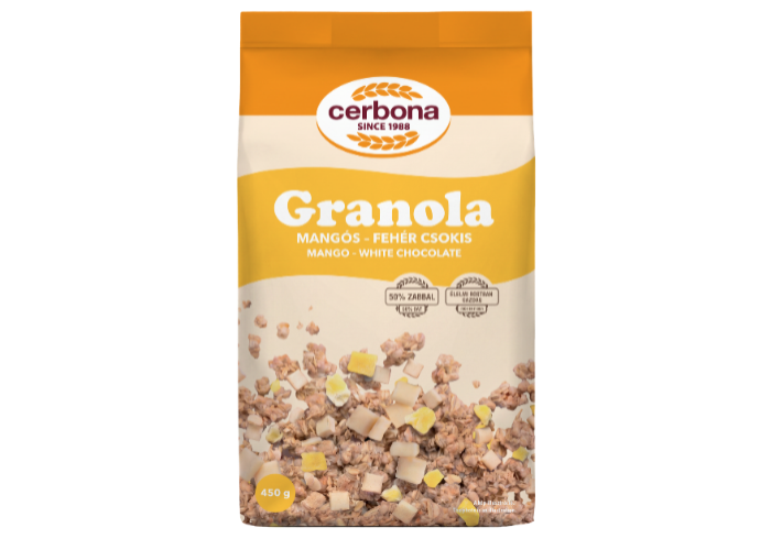 Mango and  white chocolate granola