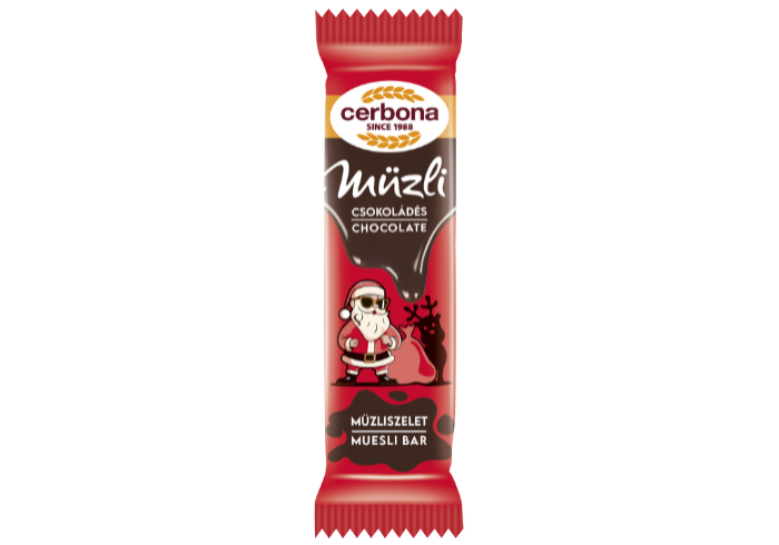 Mikulás csokoládés müzliszelet 