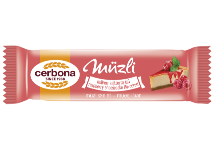 Batoane de muesli cu aromă de cheesecake cu zmeură