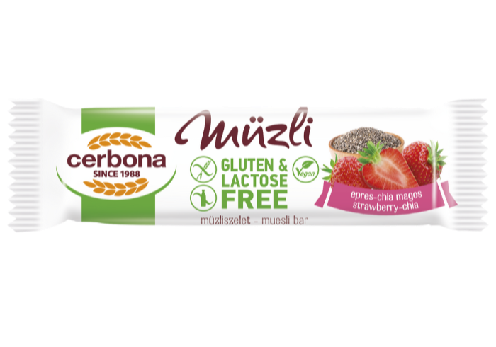 Batoane de muesli fără gluten cu semințe de căpșuni-chia