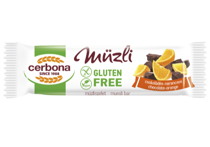 Batoane de muesli fără gluten cu ciocolată și portocale