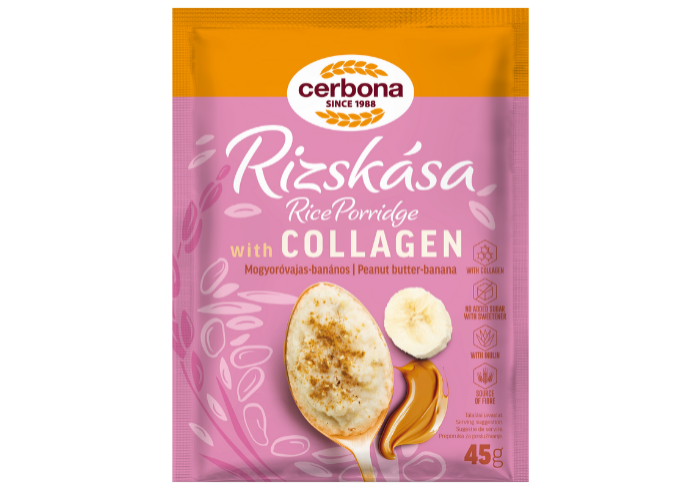 Mogyoróvajas-banános rizskása kollagénnel 