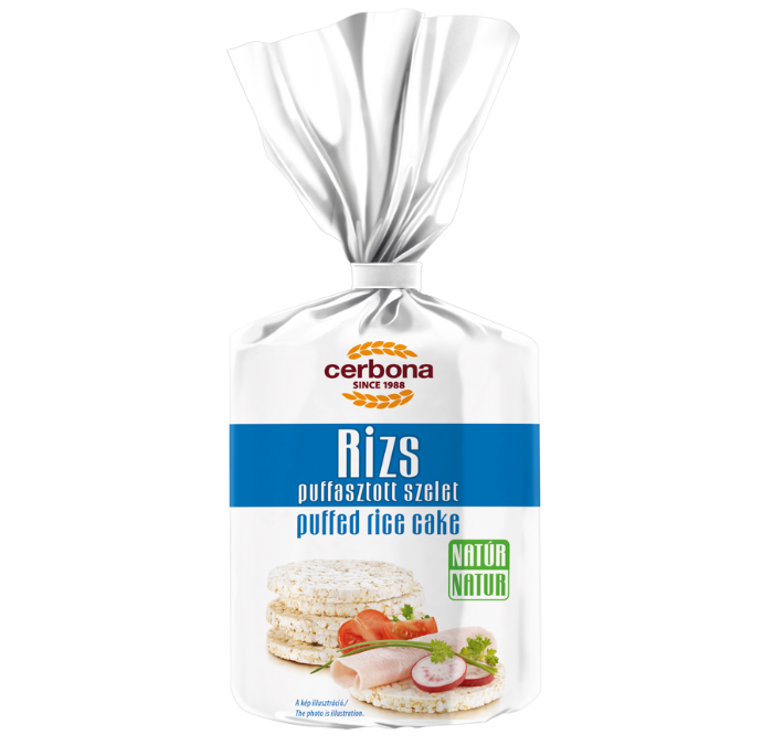 Puffed rice cake, natur