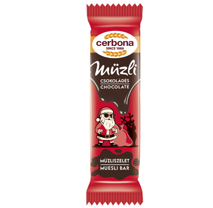 Mikulás csokoládés müzliszelet 