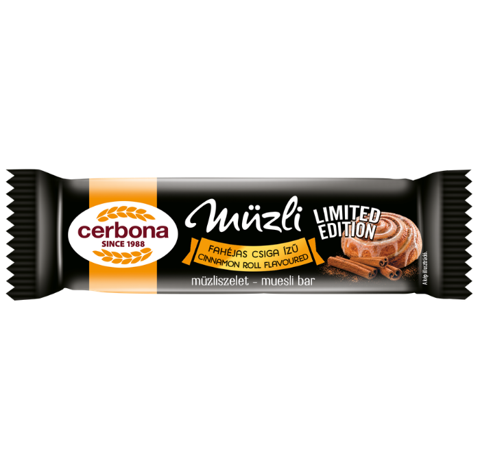 Cinnamon roll flavoured muesli bar 