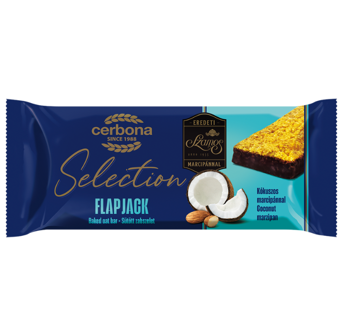 Fulgi de ovăz flapjack cu marțipan de nucă de cocos