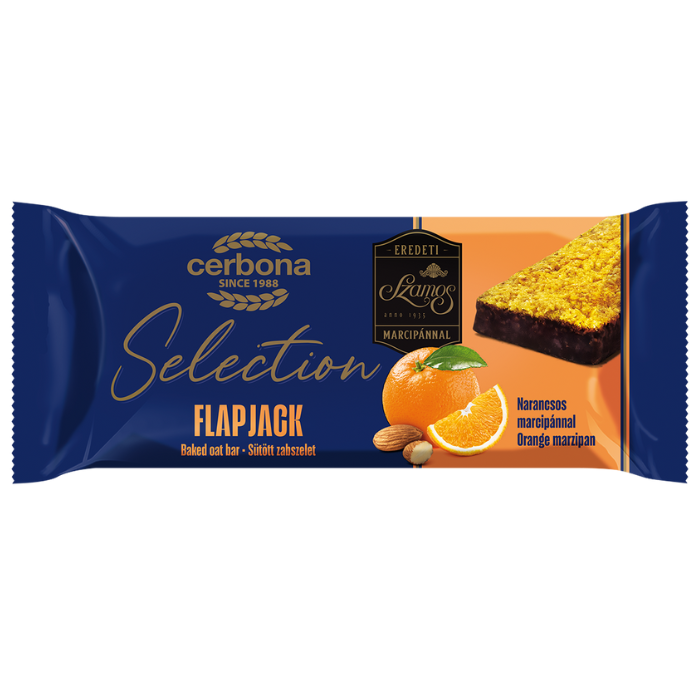 Fulgi de ovăz flapjack cu marțipan de portocale