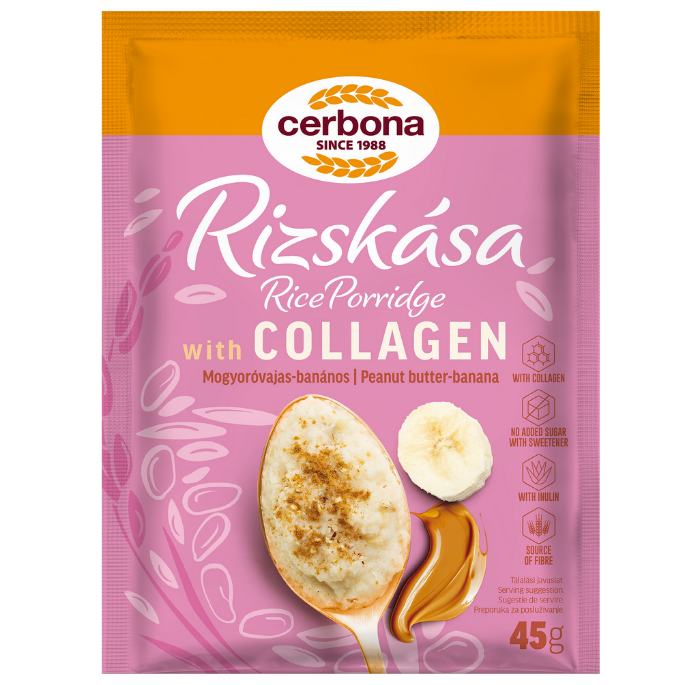 Mogyoróvajas-banános rizskása kollagénnel 